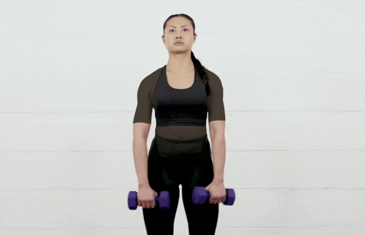 ورزش با دمبل - پارو از جلو