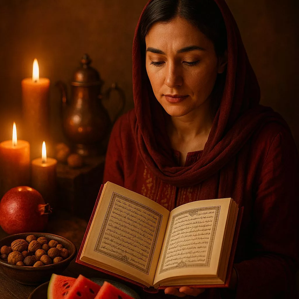 1766085631 793 بهترین پرامپت های شب یلدا برای ساخت عکس‌های یلدایی با.webp