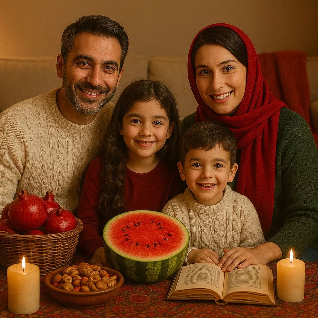 1766085631 82 بهترین پرامپت های شب یلدا برای ساخت عکس‌های یلدایی با.webp