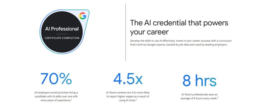 گوگل از AI Professional Certificate برای آموزش هوش مصنوعی رونمایی کرد_آفتاب وطن 9 گوگل از AI Professional Certificate برای آموزش هوش مصنوعی رونمایی