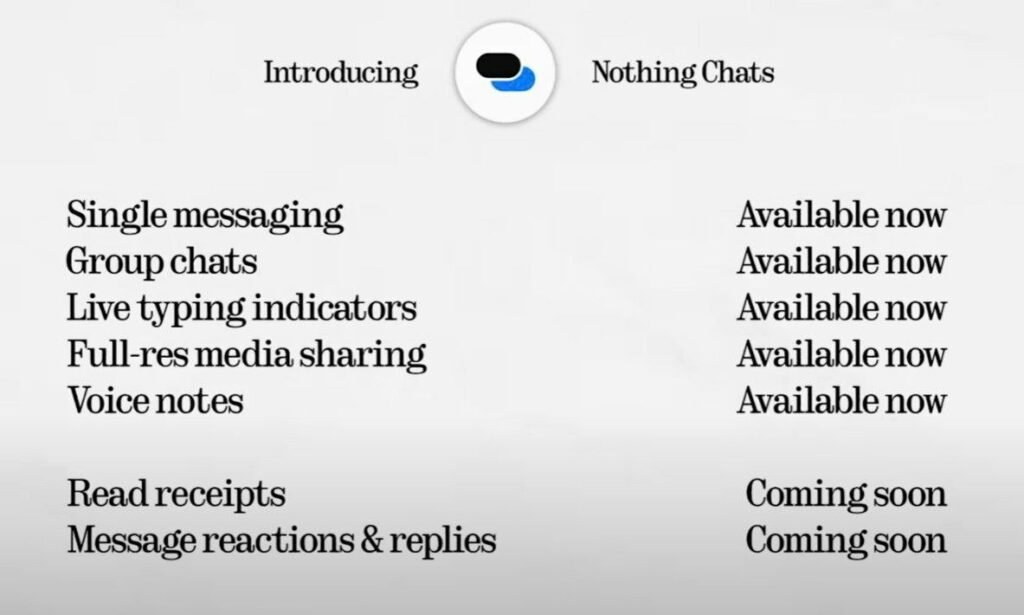 اپ Nothing Chats برای ناتینگ فون (2) معارفه شد؛ حمایتاز iMessage اپل 4 1700030216 813 اپ Nothing Chats برای ناتینگ فون 2 معارفه شد؛ حمایتاز