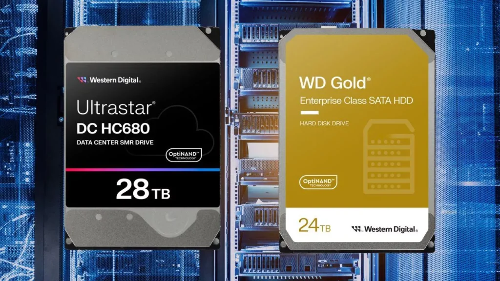 وسترن دیجیتال درایوهای 24 ترابایتی CMR و 28 ترابایتی SMR.webp