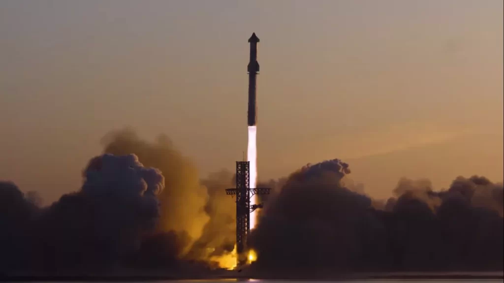 انتشار کردن ویدیویی خیره‌کننده از دومین پرواز آزمایشی استارشیپ.webp