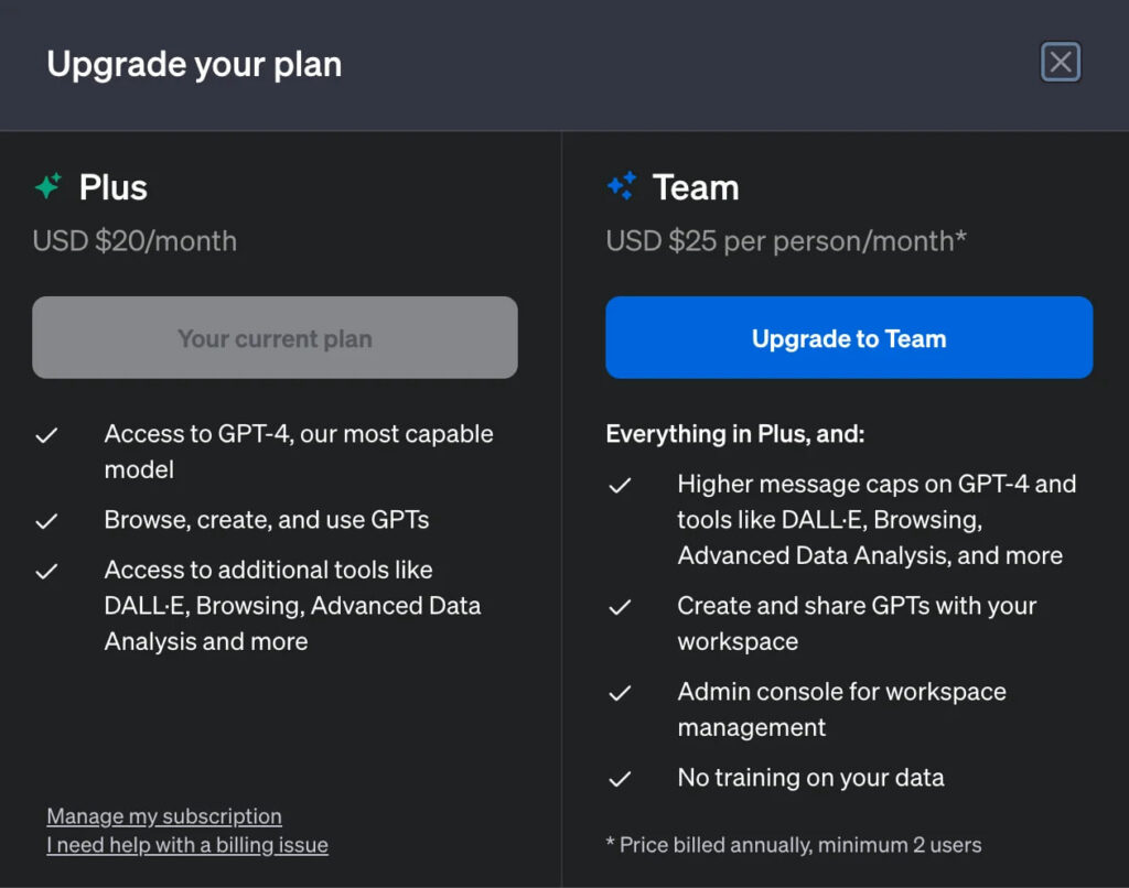 1704958341 272 اشتراک ChatGPT Team برای تیم‌های کوچک در دسترس قرار گرفت؛