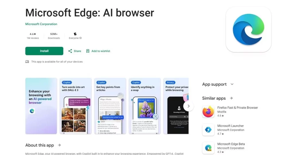 مایکروسافت نام اج را در اندروید و iOS به مرورگر.webp