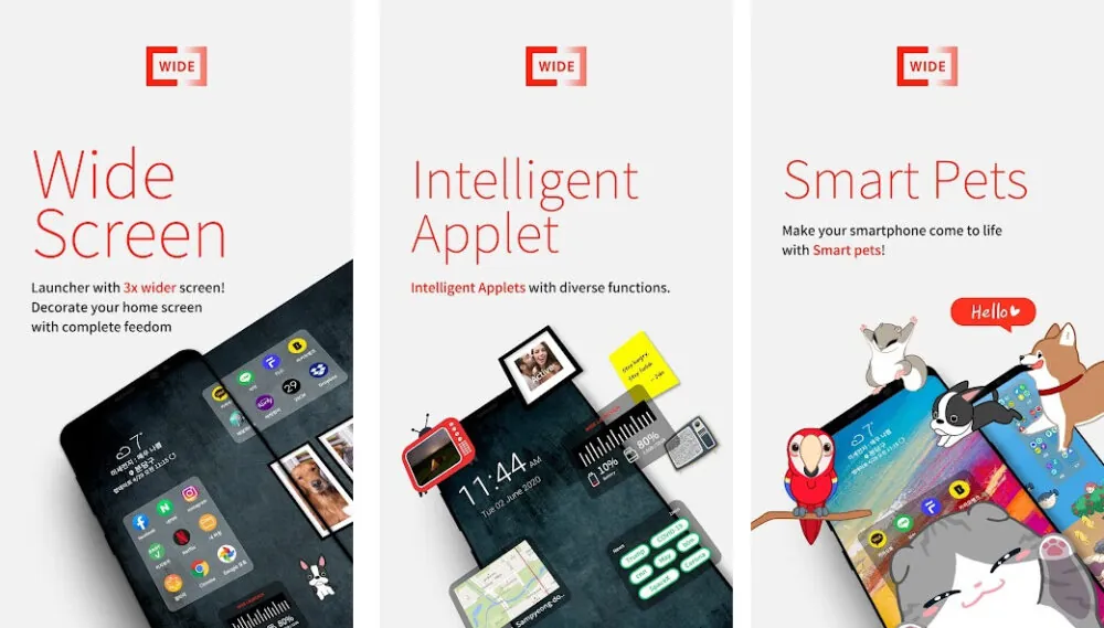 بهترین لانچرهای اندروید | معارفه 15 لانچر دیدنی در سال 2024_آفتاب وطن 181 لانچر اندروید Wide