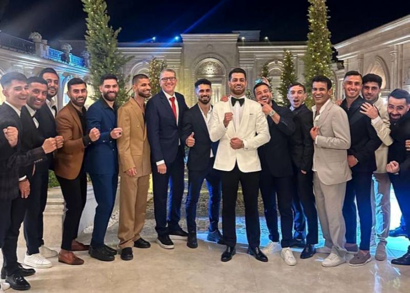 عکس تیمی پرسپولیسی ها در عروسی مرتضی آفتاب وطن