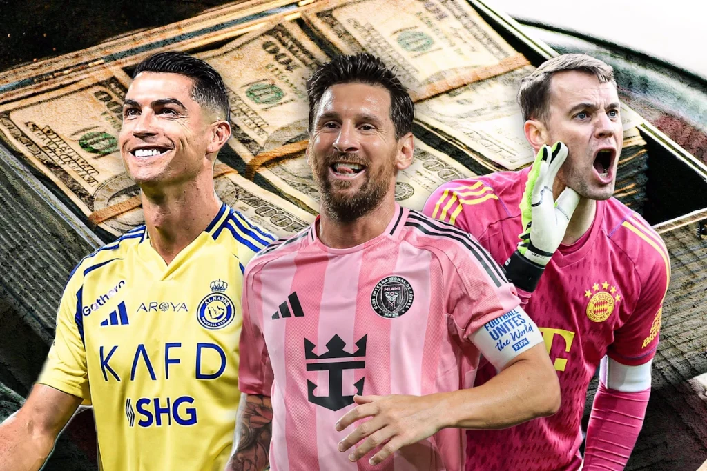 ۱۰ بازیکن بالای ۳۵ سال جهان که بیشترین دستمزدها را دریافت می‌کنند [بروزرسانی ۲۰۲۵]