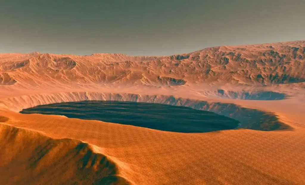 شواهد تازه دانشمندان برای وجود اقیانوس باستانی در مریخ آفتاب وطن.webp