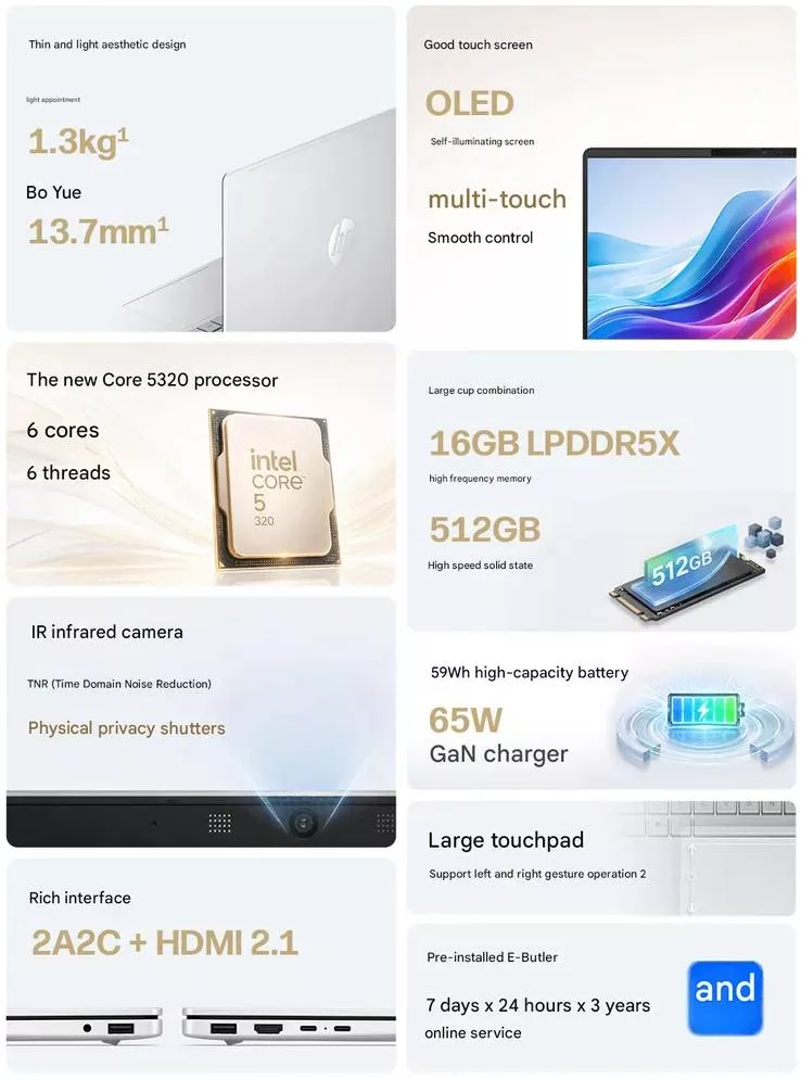 مشخصات لپ‌تاپ HP StarBook Plus 14