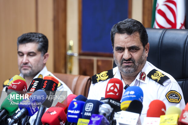 نشست خبری رئیس پلیس راهور تهران برای بررسی امنیت شهر